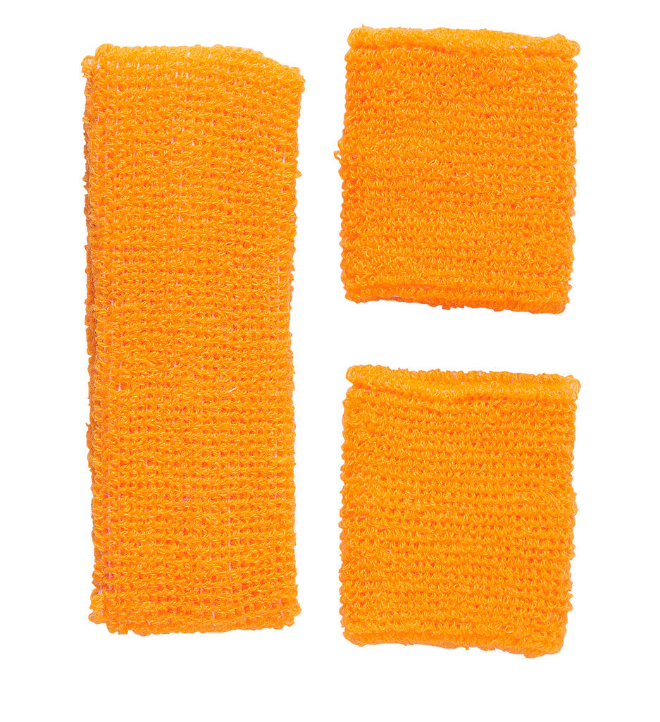 Orange Neon Sweatband Set