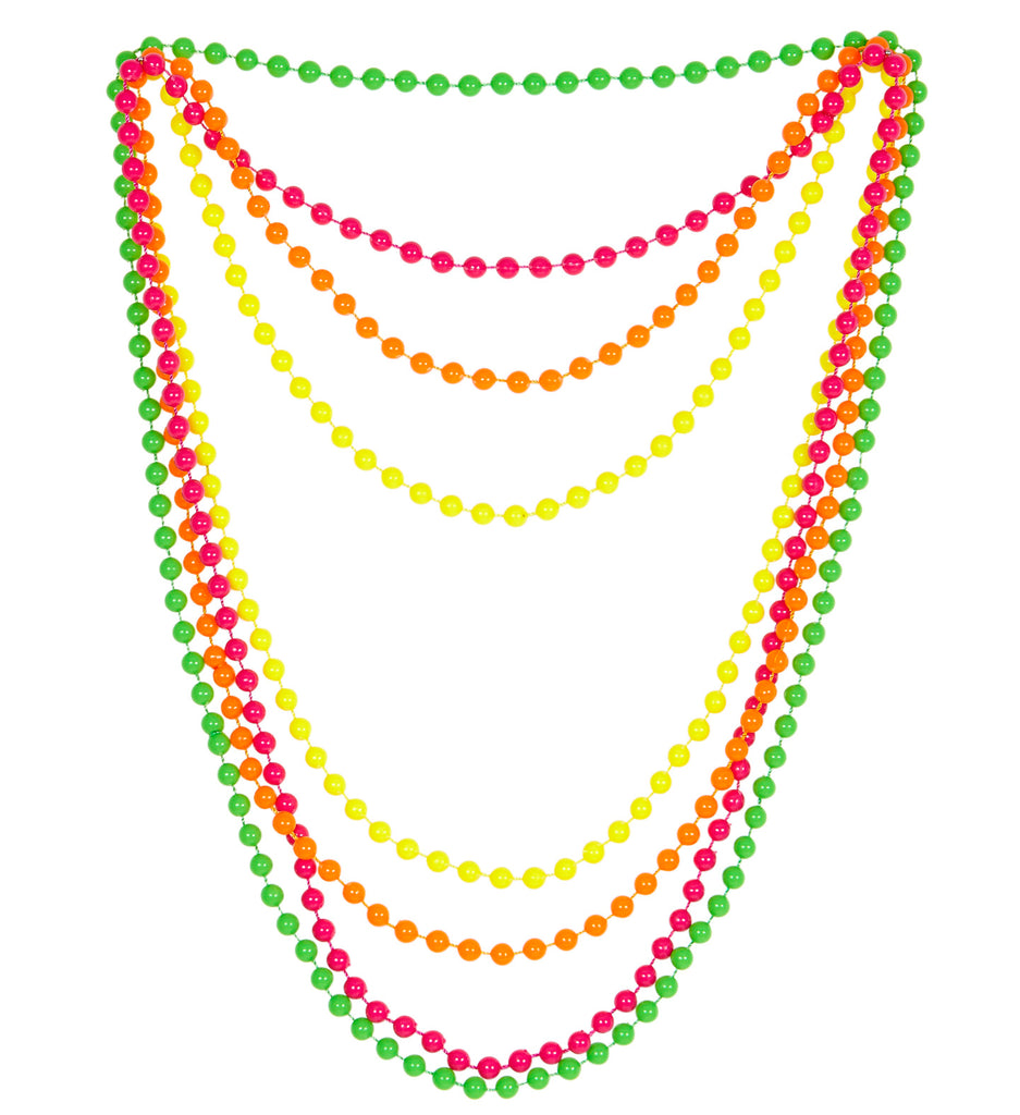 80's Neon Beaded Necklace 80s