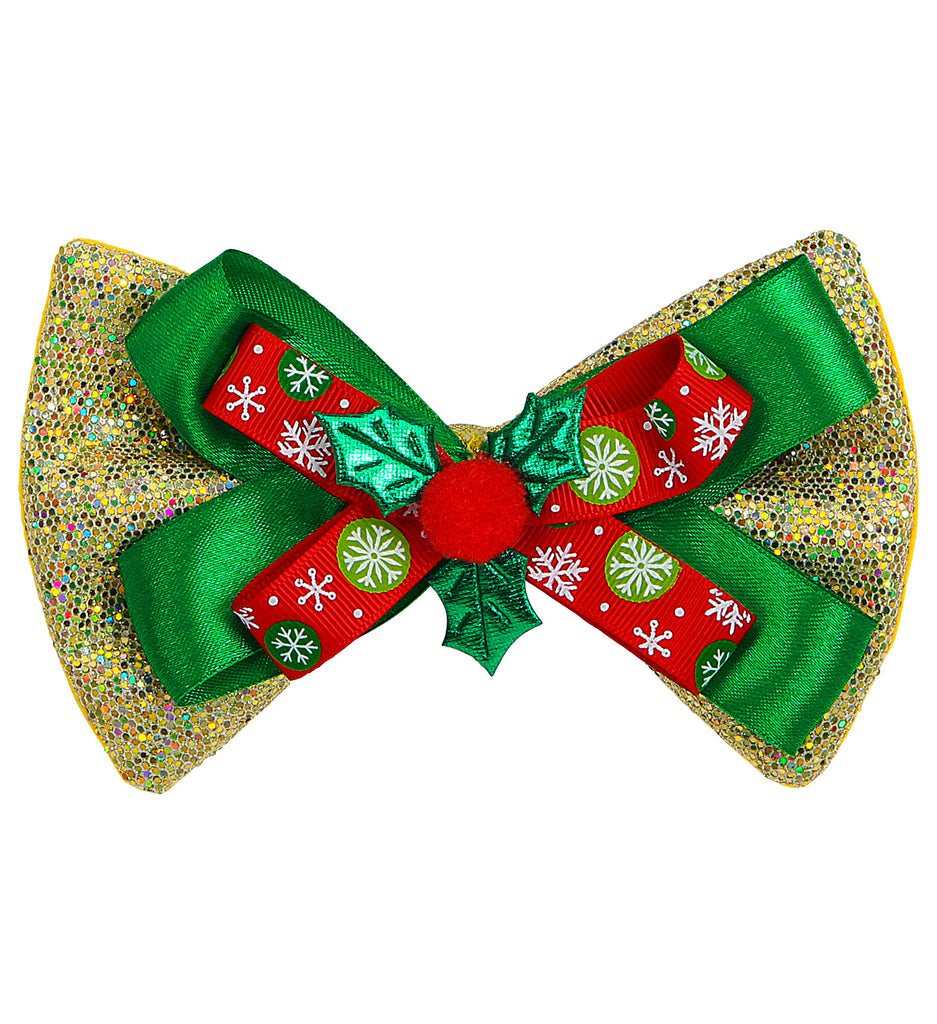 Gold Christmas Bow Tie