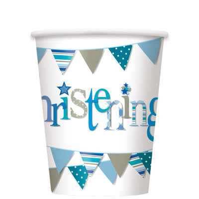 Christening Paper Cups, Blue