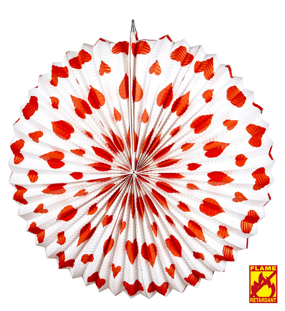 Valentine's Heart Lampion Paper Fan