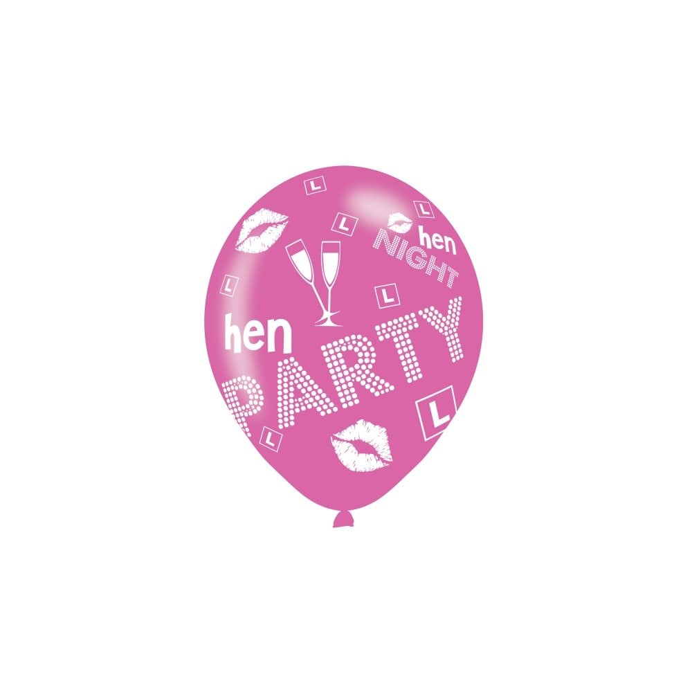 Hen Party Latex Balloons, 6 pk