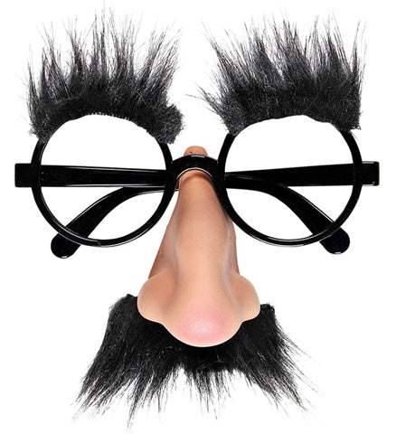 GLASSES WITH NOSE, MOUSTACHE & EYEBROWS