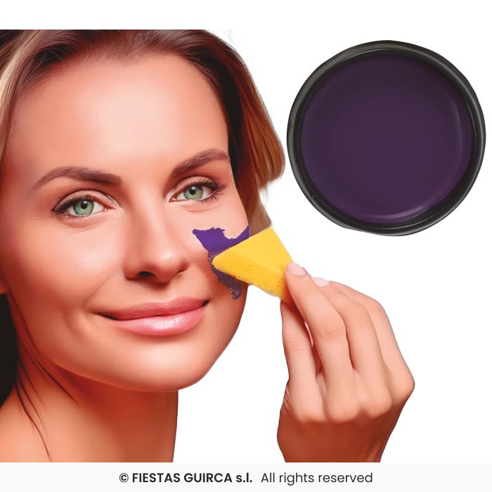 Makeup with sponge, 9 gr, Face paint Purple