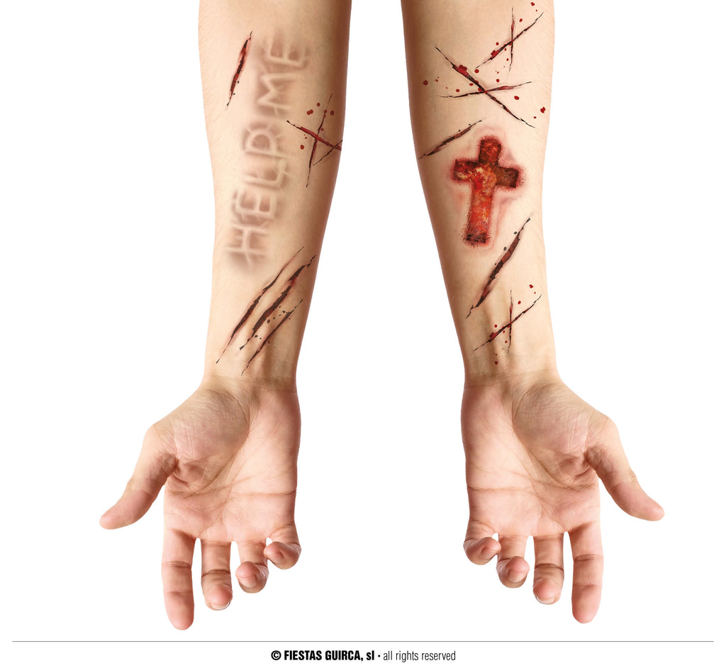 TATTOO STICKERS WOUNDS POSSESSED