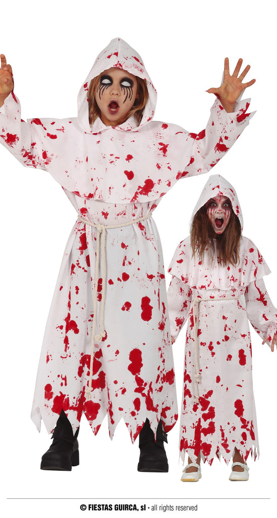 BLOODY ROBE WITH HOOD COSTUME, UNISEX,  CHILD