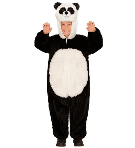 "PANDA IN SOFT PLUSH" (hooded jumpsuit with mask)