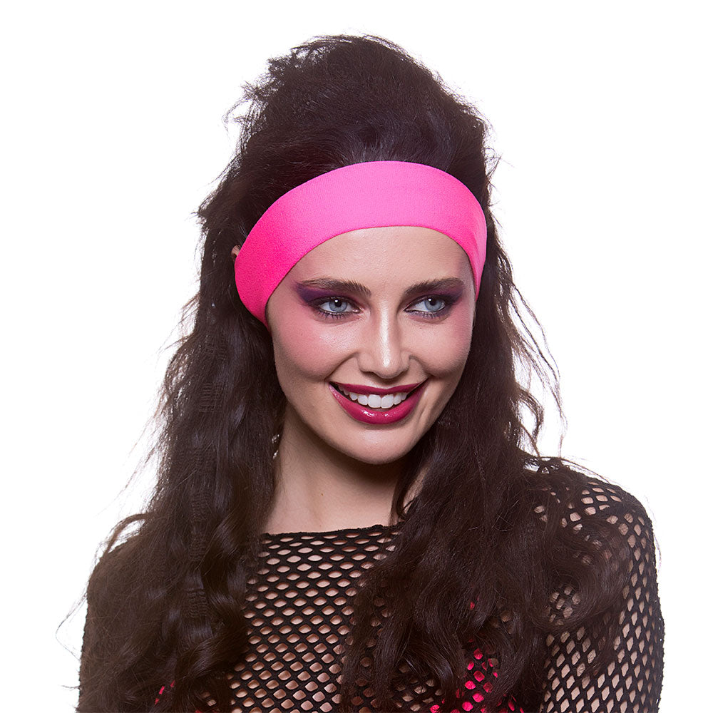 80's Headband - Neon Pink