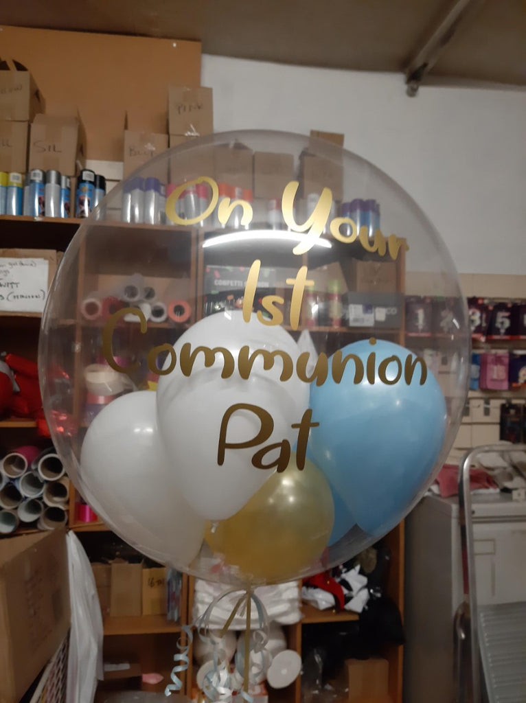 Personalised Communion Balloon, Bubble. ***NOT FOR SALE ONLINE***