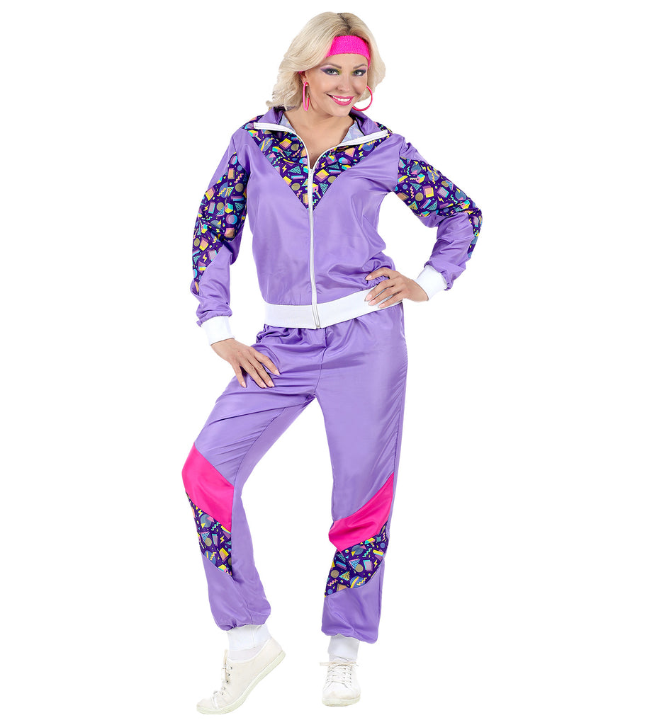 Black 80s Shell Suit - Adult Costume | Party Delights