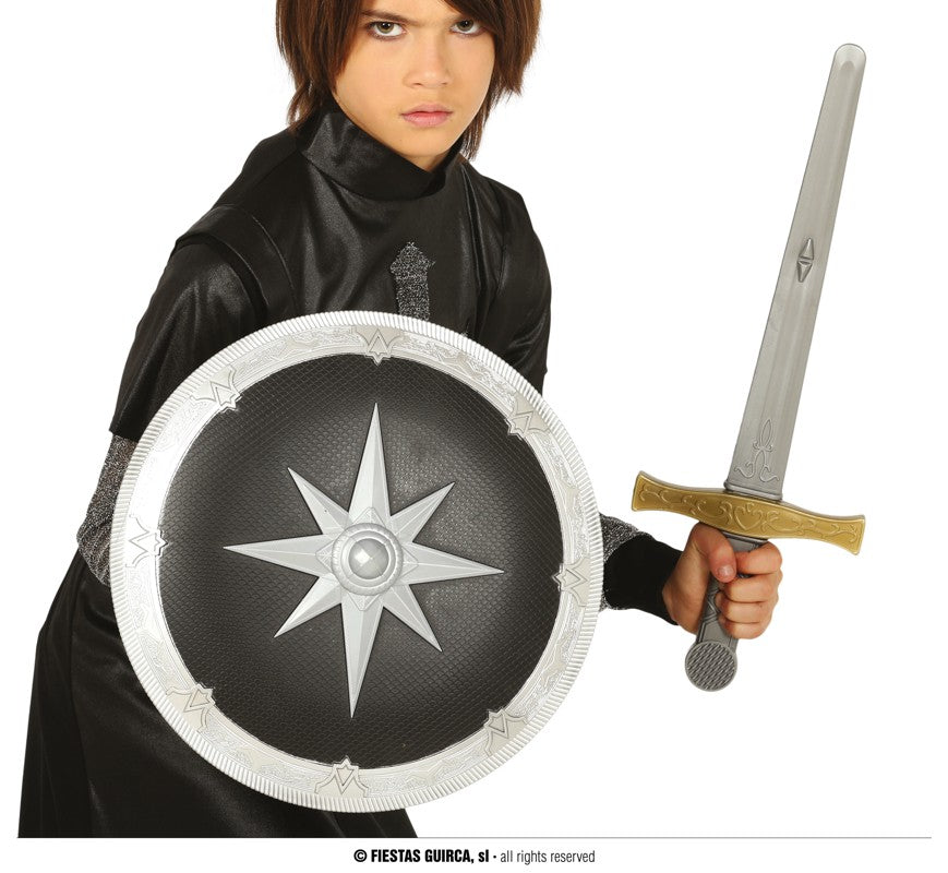MEDIEVAL SHIELD 35 CMS. AND SWORD 50 CMS (NOT FOR SALE ONLINE)