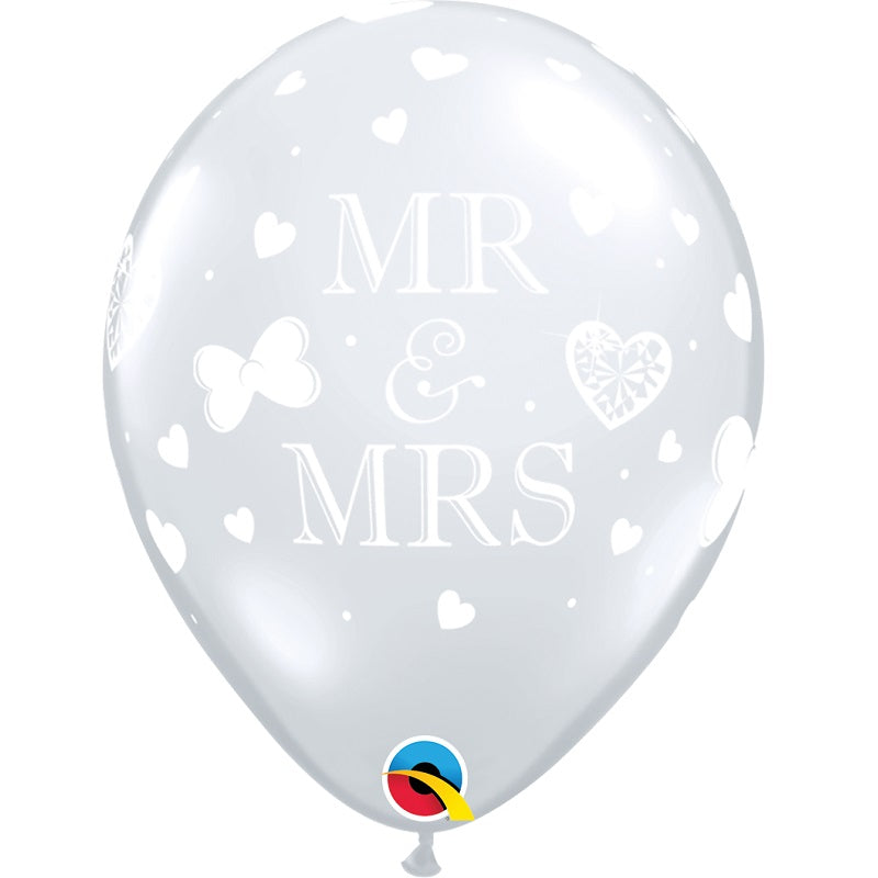 Mr & Mrs Latex Balloons, 6 ct