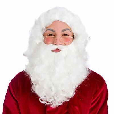 Deluxe Santa Set, Wig, Beard and Glasses