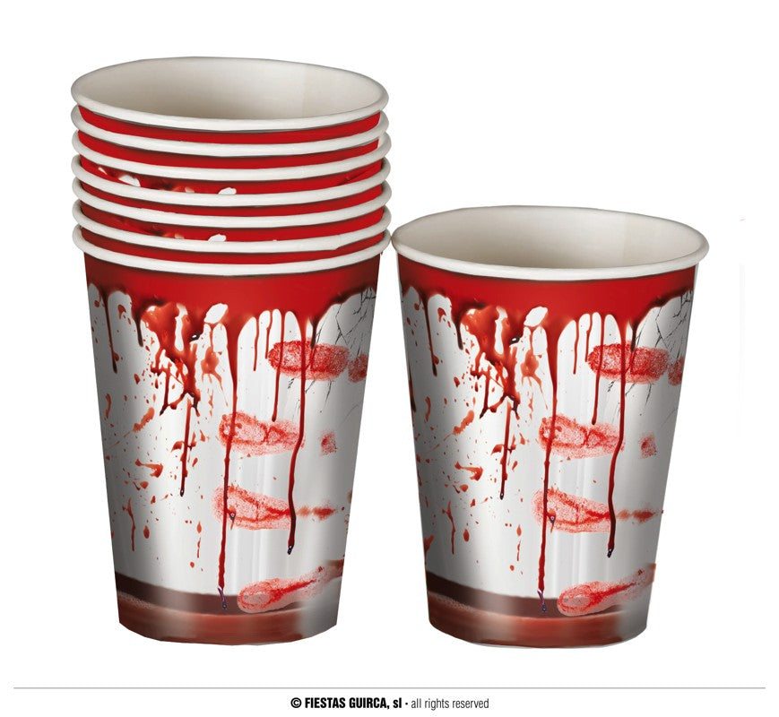 BAG 6 BLOODY PAPER CUPS 10 CMS