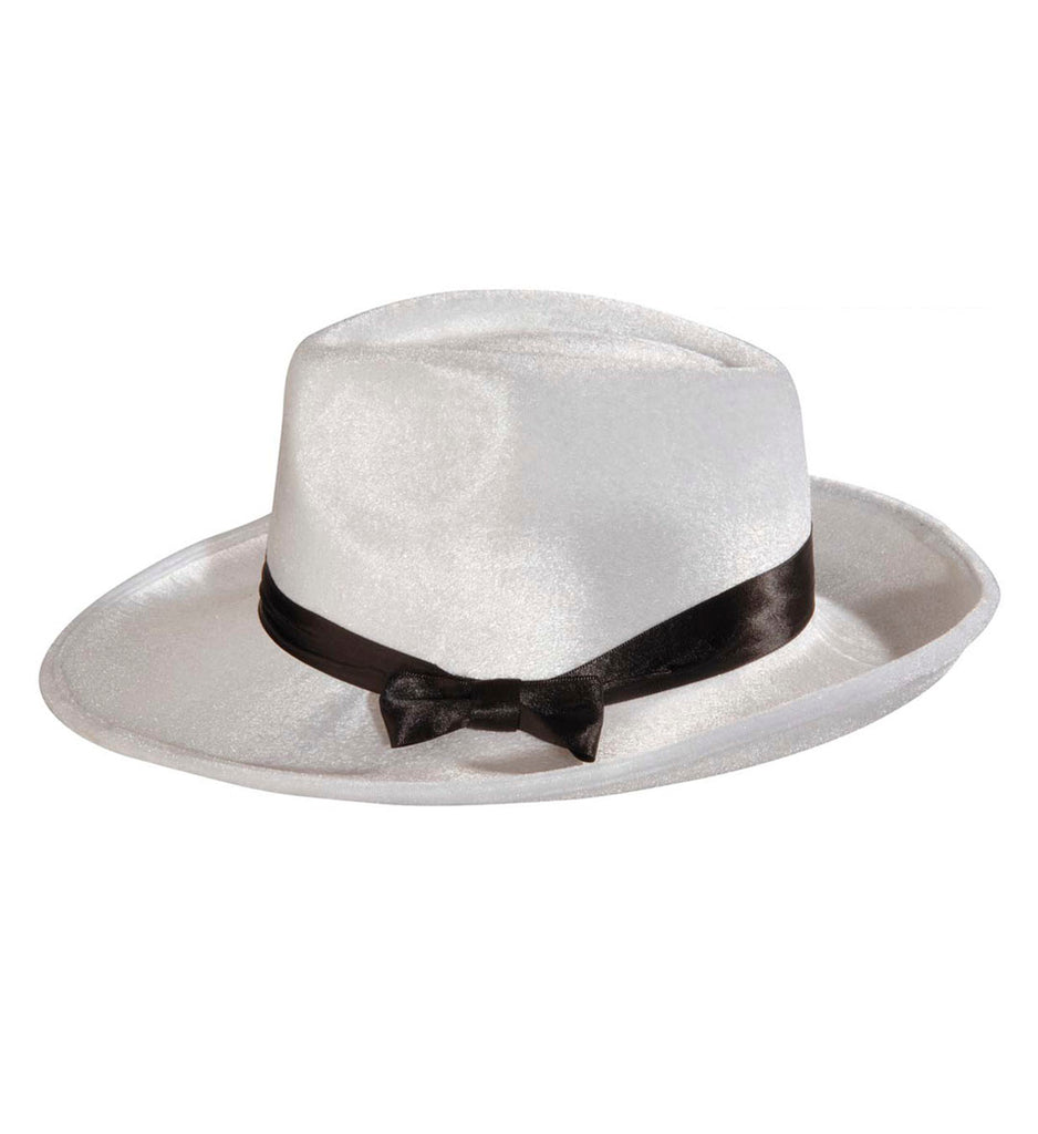 Deluxe Gangster Hat, White