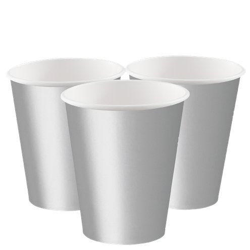 Silver Paper Cups, 14 ct