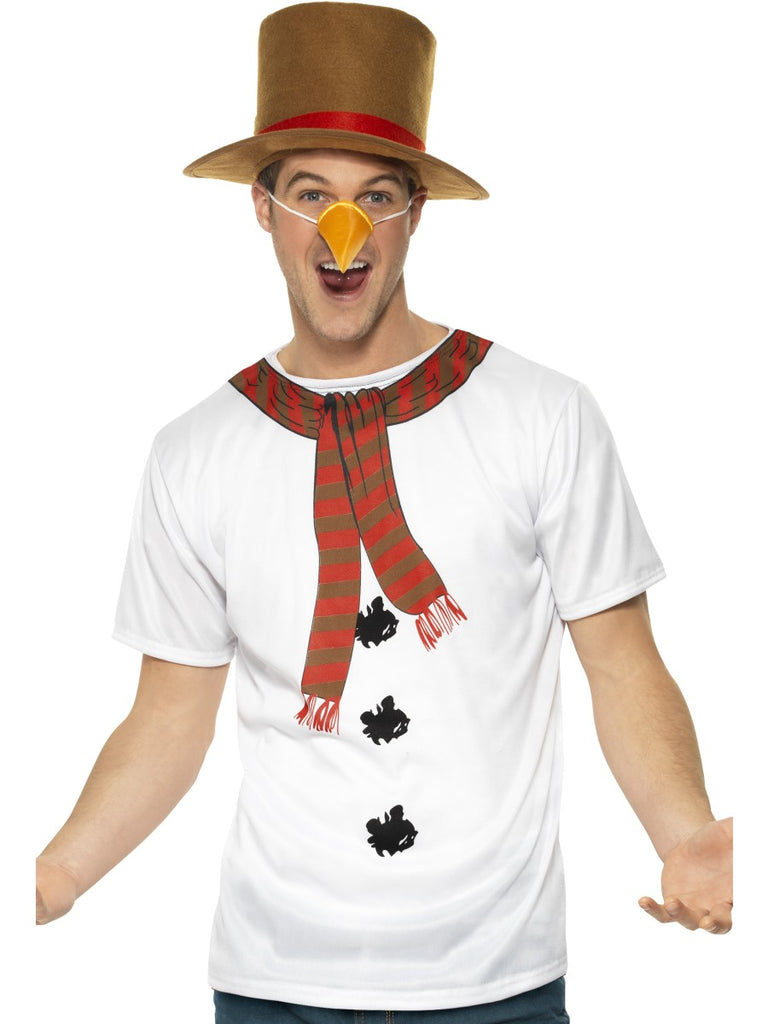 SALE Snowman T Shirt, Hat and Carrot nose,