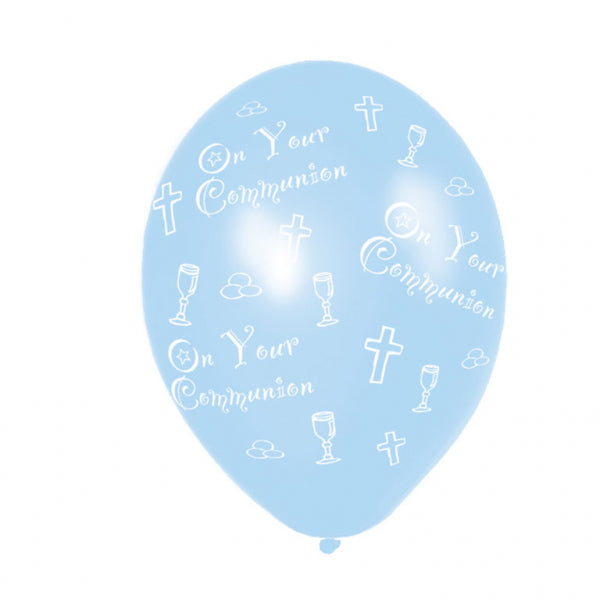 Communion Latex Balloon, Blue, Boy's