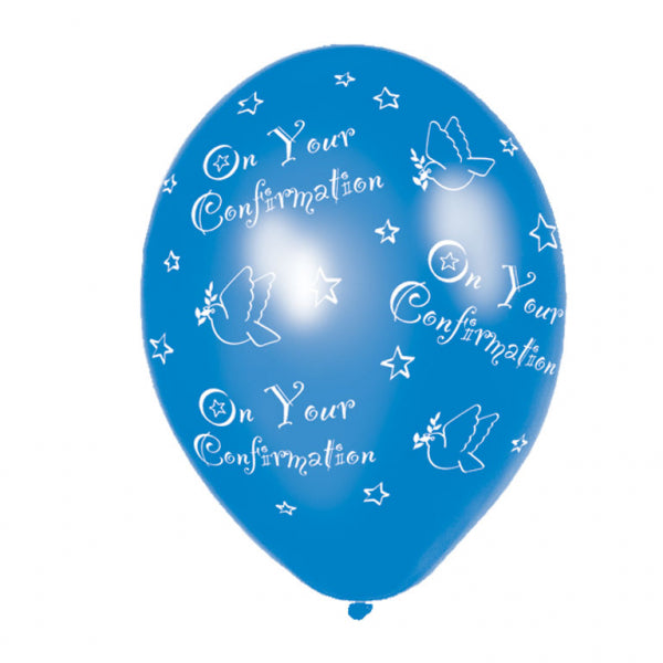 Confirmation Latex Balloon, Blue, Boys