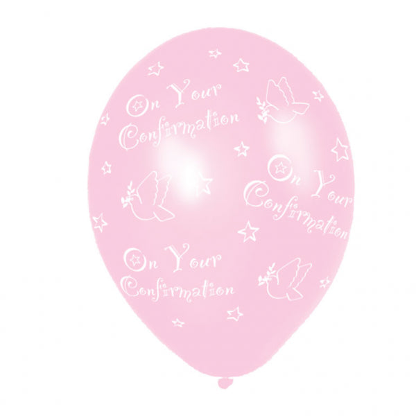 Confirmation Latex Balloon, Pink, Girls