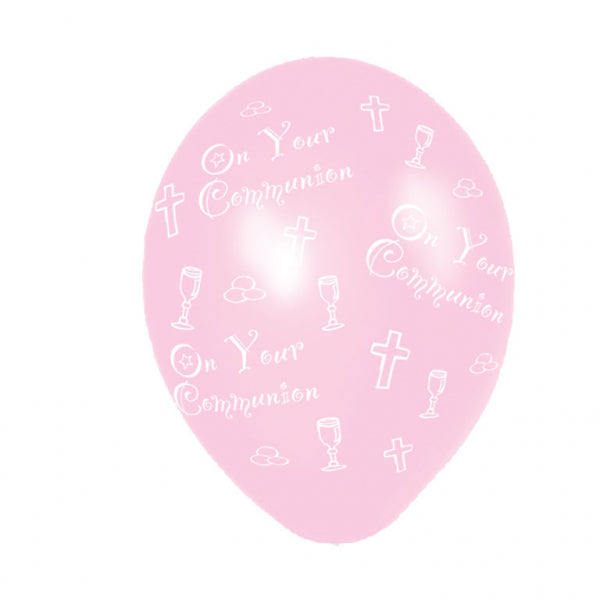 Communion Latex Balloon, Pink, Girl's