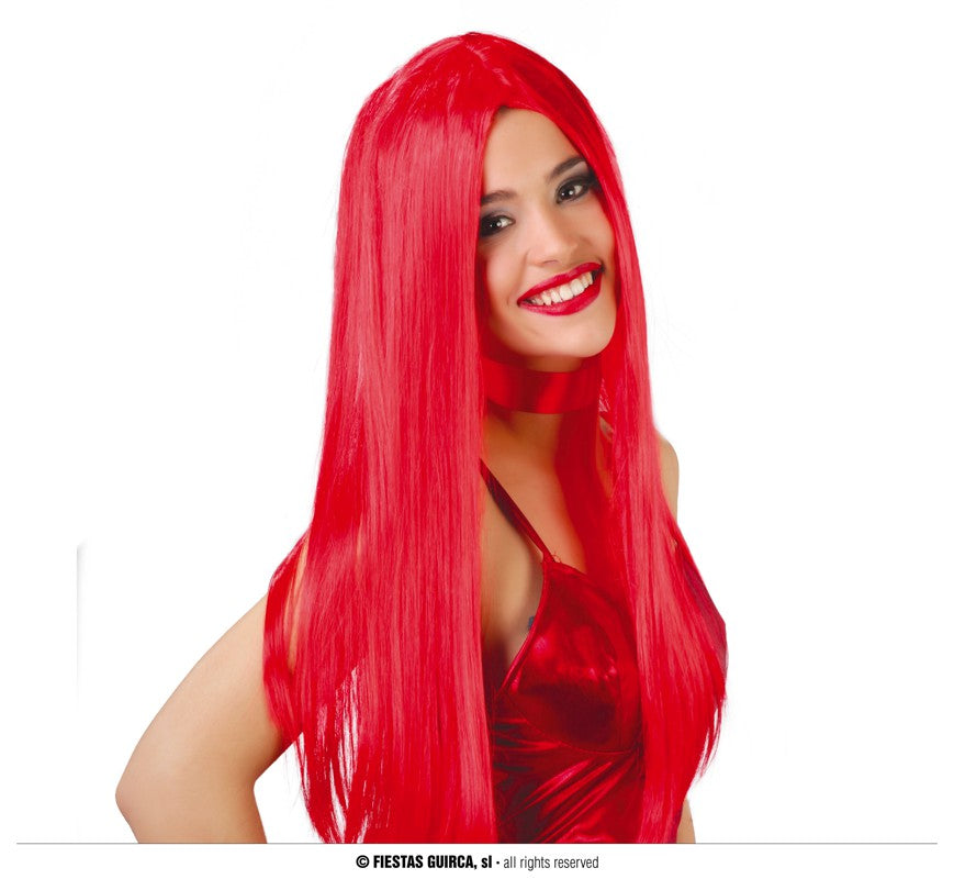 LONG RED WIG