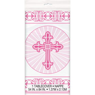 Pink Cross Tablecover