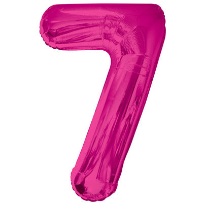 Large Number 7 Foil, Pink