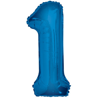 Large Number 1 Foil, Blue