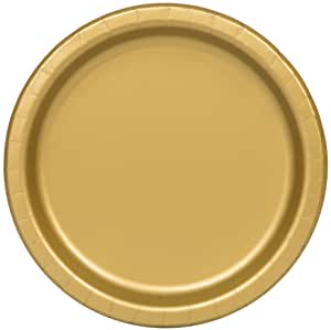 Gold Paper Plates, 16 ct