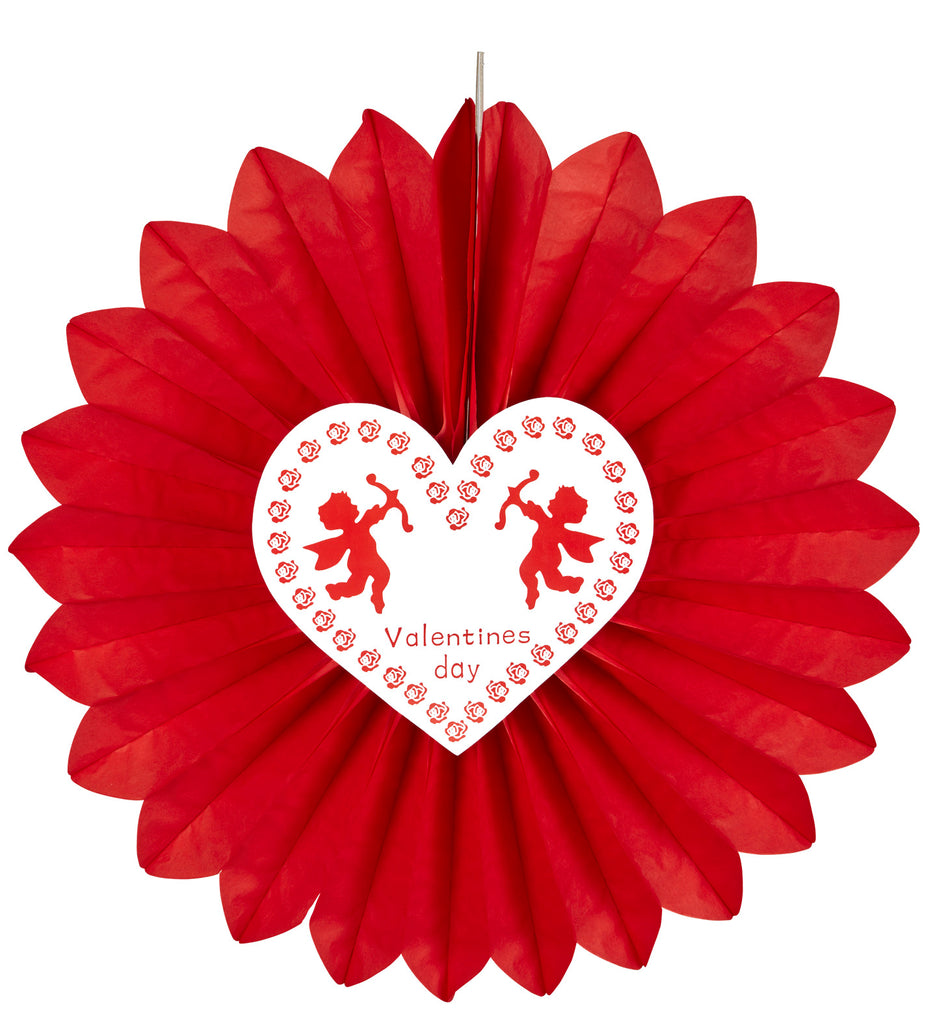 Valentine's Heart Paper Fan