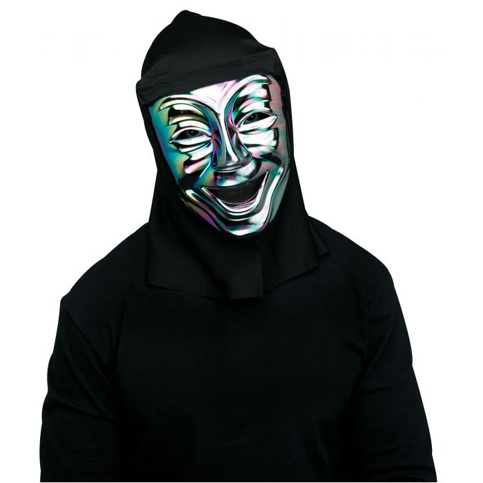 Oil Slick Comedy Mask w/ Shroud