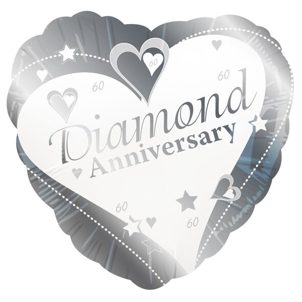 Diamond Anniversary Foil Balloon