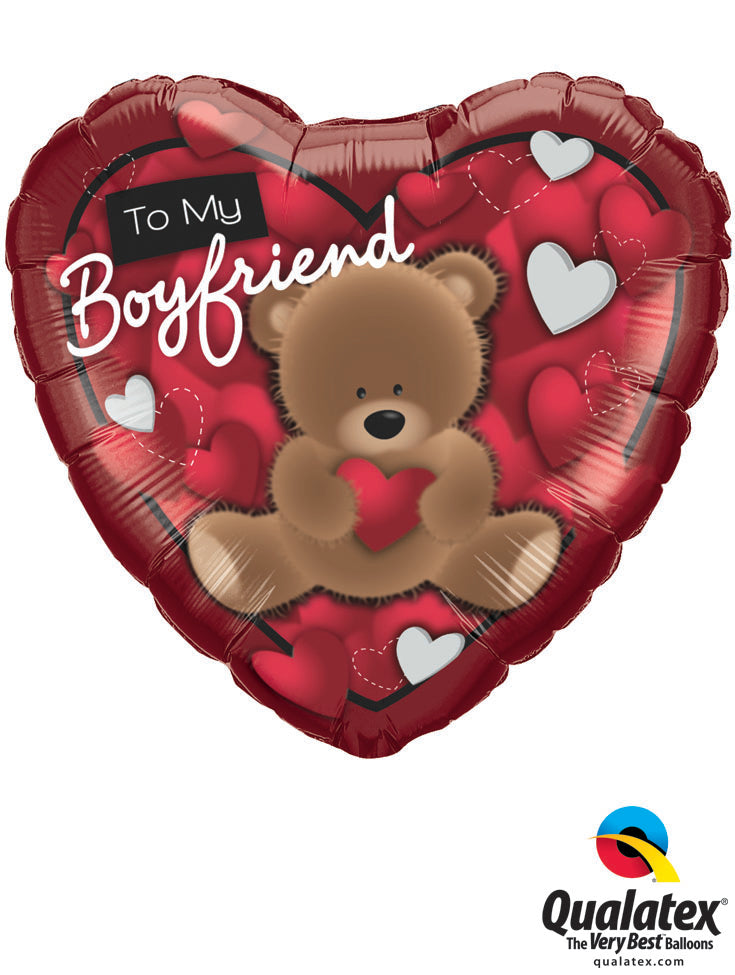 Valentine "To My Boyfriend" Foil Balloon, 18 in