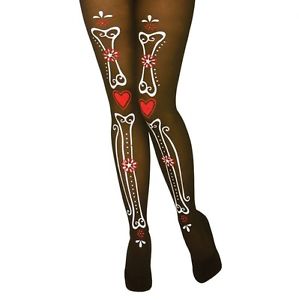 * SALE * Day Of The Dead Skeleton Tights