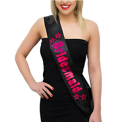 Bride to Be Sash, black and pink