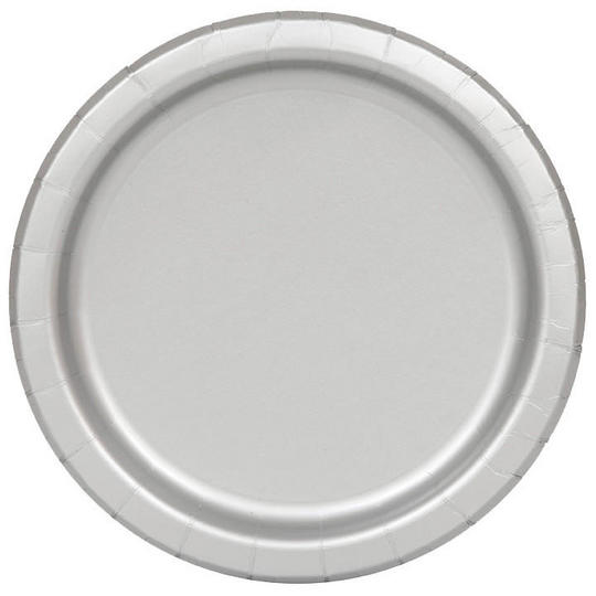 Silver Paper Plates, 16 ct
